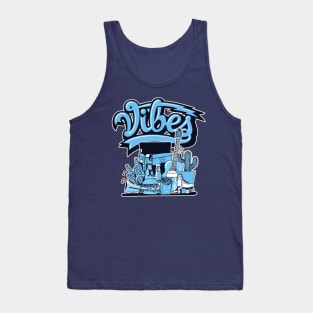 Vibes Laser Blue Tank Top